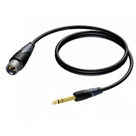 Laidas 6.3mm stereo - XLR (K-K) 5m Procab